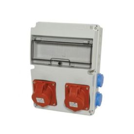 Ipari doboz szerelt 2x5P16A+4x230V