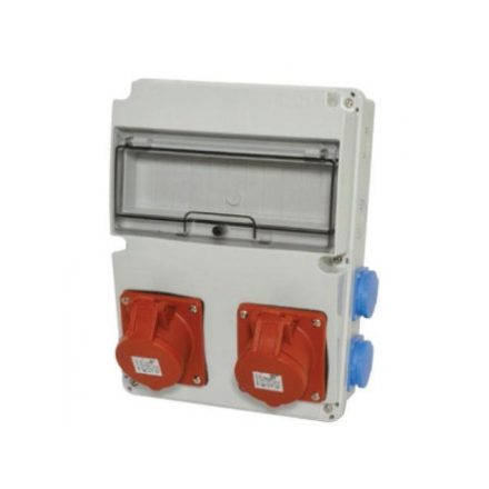 Ipari doboz szerelt 1x5P16A+1x5P32A+4x230V
