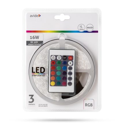 LED Szalag Bliszter 12V 7.2W SMD5050 30LED RGB IP20 3m