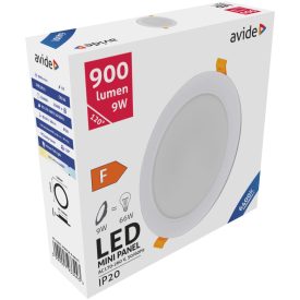   Avide LED Beépíthető Kerek Mennyezeti Lámpa Műanyag 9W CW 6400K
