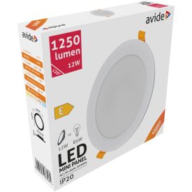   Avide LED Beépíthető Kerek Mennyezeti Lámpa Műanyag 12W NW 4000K
