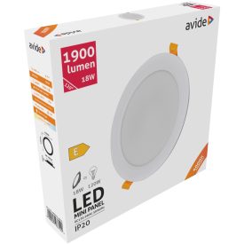   Avide LED Beépíthető Kerek Mennyezeti Lámpa Műanyag 18W NW 4000K