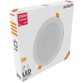   Avide LED Beépíthető Kerek Mennyezeti Lámpa Műanyag 24W NW 4000K