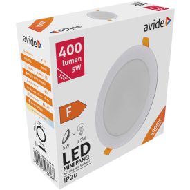   Avide LED Beépíthető Kerek Mennyezeti Lámpa Műanyag 5W NW 4000K