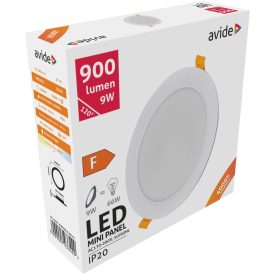   Avide LED Beépíthető Kerek Mennyezeti Lámpa Műanyag 9W NW 4000K
