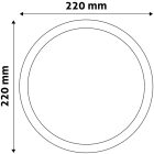 Avide LED Beépíthető Kerek Mennyezeti Lámpa ALU 18W WW 3000K