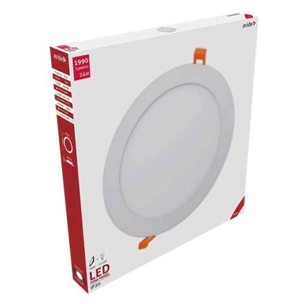 Avide LED Beépíthető Kerek Mennyezeti Lámpa ALU 24W WW 3000K