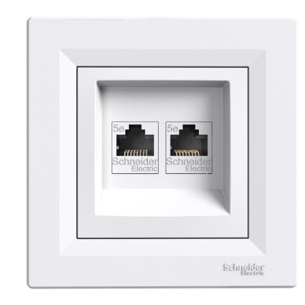 Asfora 2xRJ45 dupla számítógép aljzat, Cat5e