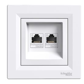 Asfora 2xRJ45 dupla számítógép aljzat, Cat6