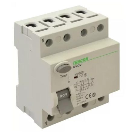 Áram-védőkapcsoló (Fi-relé) 4P 25A 30mA AC-típus