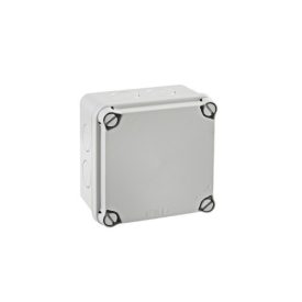 Kötődoboz 112x112x67,3 IP65 kitörhető szürke