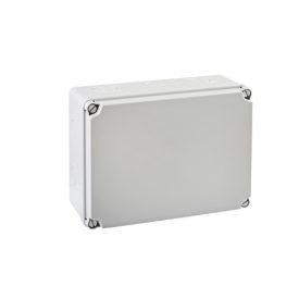 Kötődoboz 244x184x99 IP55 kitörhető szürke