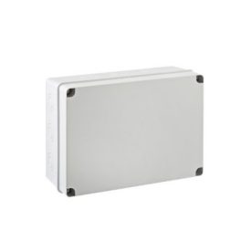 Kötődoboz 335x245x133 IP55 kitörhető szürke