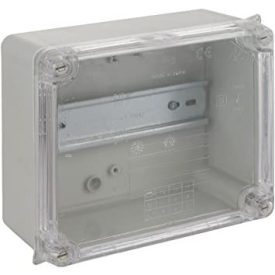 Kötődoboz 160x135x70mm IP65 DIN-sínnel 