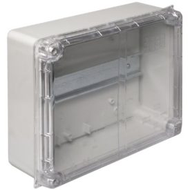 Kötődoboz 220x170x80mm IP65 DIN-sínnel